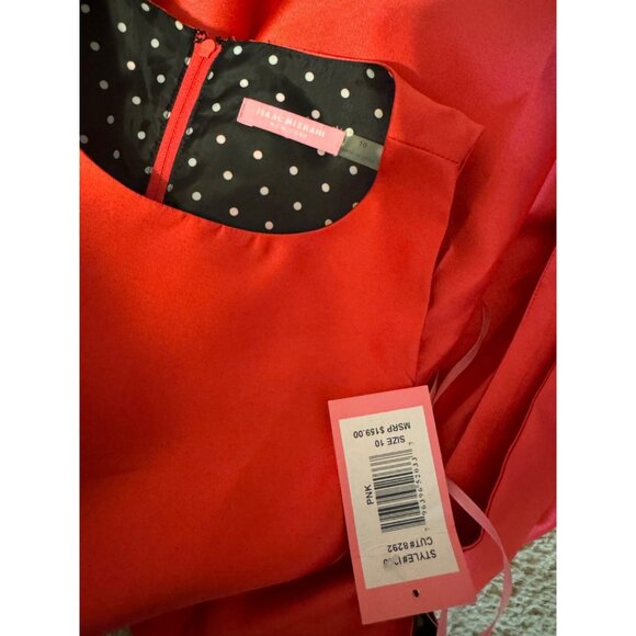 Isaac Mizrahi 10 Red A Line Pocket Dress Sleeveless Career Church Party $159 NWT - Picture 10 of 13